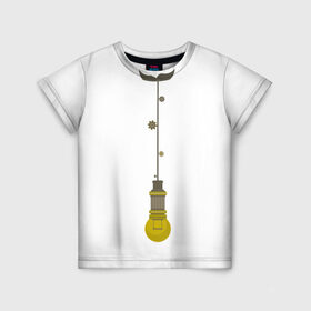 Детская футболка 3D с принтом Ламповый галстук в Курске, 100% гипоаллергенный полиэфир | прямой крой, круглый вырез горловины, длина до линии бедер, чуть спущенное плечо, ткань немного тянется | галстук | лампа | стимпанк | усы | шестеренки