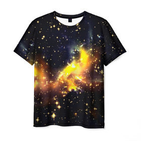 Мужская футболка 3D с принтом Звезды в Курске, 100% полиэфир | прямой крой, круглый вырез горловины, длина до линии бедер | nebula | вселенная | звезды | туманность