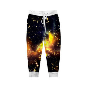 Детские брюки 3D с принтом Звезды в Курске, 100% полиэстер | манжеты по низу, эластичный пояс регулируется шнурком, по бокам два кармана без застежек, внутренняя часть кармана из мелкой сетки | nebula | вселенная | звезды | туманность
