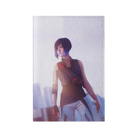 Обложка для паспорта матовая кожа с принтом Mirror`s Edge в Курске, натуральная матовая кожа | размер 19,3 х 13,7 см; прозрачные пластиковые крепления | faith | mirrors edge | parkour | зеркальная грань | паркур | фейт