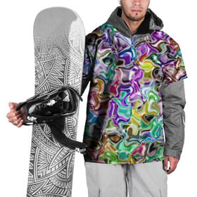 Накидка на куртку 3D с принтом Цветное безумие в Курске, 100% полиэстер |  | арт | дизайн | искусство | краски | мозаика | палитра | радуга | разные цвета | текстура | цветное безумие