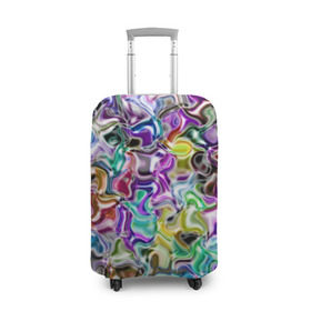 Чехол для чемодана 3D с принтом Цветное безумие в Курске, 86% полиэфир, 14% спандекс | двустороннее нанесение принта, прорези для ручек и колес | арт | дизайн | искусство | краски | мозаика | палитра | радуга | разные цвета | текстура | цветное безумие