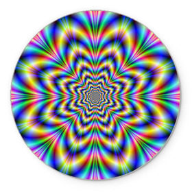 Коврик круглый с принтом Красочная иллюзия в Курске, резина и полиэстер | круглая форма, изображение наносится на всю лицевую часть | гипноз | движение | красочный фон | обман зрения | оптическая иллюзия | погружение | текстура | фокус