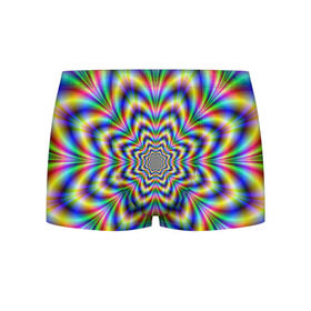 Мужские трусы 3D с принтом Красочная иллюзия в Курске, 50% хлопок, 50% полиэстер | классическая посадка, на поясе мягкая тканевая резинка | гипноз | движение | красочный фон | обман зрения | оптическая иллюзия | погружение | текстура | фокус