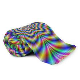 Плед 3D с принтом Красочная иллюзия в Курске, 100% полиэстер | закругленные углы, все края обработаны. Ткань не мнется и не растягивается | гипноз | движение | красочный фон | обман зрения | оптическая иллюзия | погружение | текстура | фокус
