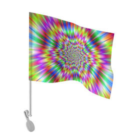 Флаг для автомобиля с принтом Спектральная иллюзия в Курске, 100% полиэстер | Размер: 30*21 см | взрыв | гипноз | движение | краски | красочный фон | обман зрения | оптическая иллюзия | погружение | текстура | фокус | цветовой спектр