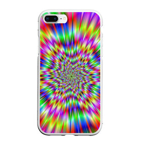 Чехол для iPhone 7Plus/8 Plus матовый с принтом Спектральная иллюзия в Курске, Силикон | Область печати: задняя сторона чехла, без боковых панелей | взрыв | гипноз | движение | краски | красочный фон | обман зрения | оптическая иллюзия | погружение | текстура | фокус | цветовой спектр