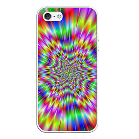 Чехол для iPhone 5/5S матовый с принтом Спектральная иллюзия в Курске, Силикон | Область печати: задняя сторона чехла, без боковых панелей | взрыв | гипноз | движение | краски | красочный фон | обман зрения | оптическая иллюзия | погружение | текстура | фокус | цветовой спектр