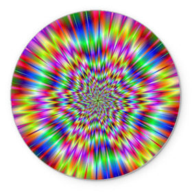 Коврик круглый с принтом Спектральная иллюзия в Курске, резина и полиэстер | круглая форма, изображение наносится на всю лицевую часть | взрыв | гипноз | движение | краски | красочный фон | обман зрения | оптическая иллюзия | погружение | текстура | фокус | цветовой спектр