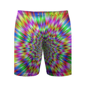 Мужские шорты 3D спортивные с принтом Спектральная иллюзия в Курске,  |  | взрыв | гипноз | движение | краски | красочный фон | обман зрения | оптическая иллюзия | погружение | текстура | фокус | цветовой спектр