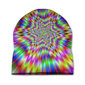 Шапка 3D с принтом Спектральная иллюзия в Курске, 100% полиэстер | универсальный размер, печать по всей поверхности изделия | взрыв | гипноз | движение | краски | красочный фон | обман зрения | оптическая иллюзия | погружение | текстура | фокус | цветовой спектр