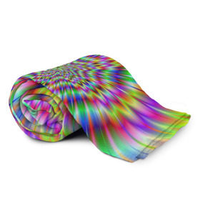 Плед 3D с принтом Спектральная иллюзия в Курске, 100% полиэстер | закругленные углы, все края обработаны. Ткань не мнется и не растягивается | взрыв | гипноз | движение | краски | красочный фон | обман зрения | оптическая иллюзия | погружение | текстура | фокус | цветовой спектр