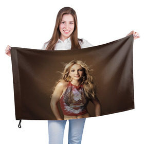 Флаг 3D с принтом Бритни Спирс в Курске, 100% полиэстер | плотность ткани — 95 г/м2, размер — 67 х 109 см. Принт наносится с одной стороны | бритни спирс