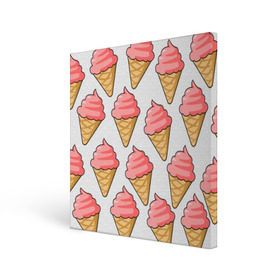 Холст квадратный с принтом Мороженки в Курске, 100% ПВХ |  | Тематика изображения на принте: девушкам | мороженка | мороженое | сладкая