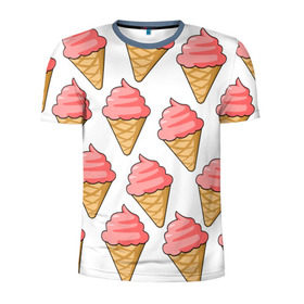 Мужская футболка 3D спортивная с принтом Мороженки в Курске, 100% полиэстер с улучшенными характеристиками | приталенный силуэт, круглая горловина, широкие плечи, сужается к линии бедра | Тематика изображения на принте: девушкам | мороженка | мороженое | сладкая