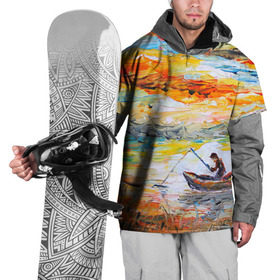 Накидка на куртку 3D с принтом Рыбак на лодке в Курске, 100% полиэстер |  | Тематика изображения на принте: грузило | карась | лодка | окунь | природа | река | рыбак | рыболов | снасти | туризм | щука