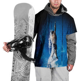Накидка на куртку 3D с принтом Пловец в Курске, 100% полиэстер |  | аква | бассейн | ныряльщик | соревнования | спорт