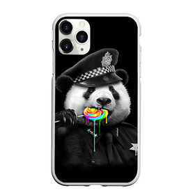 Чехол для iPhone 11 Pro матовый с принтом Панда и карамель в Курске, Силикон |  | Тематика изображения на принте: панда | черно белый