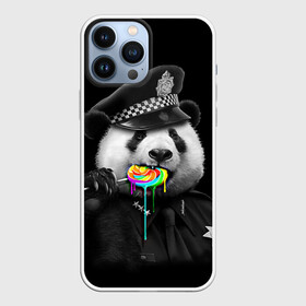 Чехол для iPhone 13 Pro Max с принтом Панда и карамель в Курске,  |  | панда | черно белый