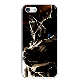 Чехол для iPhone 5/5S матовый с принтом Anime Wolf в Курске, Силикон | Область печати: задняя сторона чехла, без боковых панелей | wolf | аниме | волк