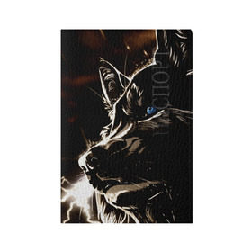 Обложка для паспорта матовая кожа с принтом Anime Wolf в Курске, натуральная матовая кожа | размер 19,3 х 13,7 см; прозрачные пластиковые крепления | wolf | аниме | волк