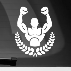 Наклейка на автомобиль с принтом Боксер в Курске, ПВХ |  | boxing | sport | бокс | боксер | перчатки | спорт | удар
