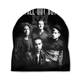 Шапка 3D с принтом Группа Fall out boy в Курске, 100% полиэстер | универсальный размер, печать по всей поверхности изделия | Тематика изображения на принте: fall out boy