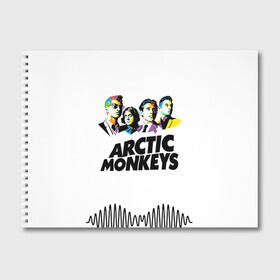 Альбом для рисования с принтом Arctic Monkeys 2 в Курске, 100% бумага
 | матовая бумага, плотность 200 мг. | am | arctic | arctic monkeys | monkeys | rock | алекс тёрнер | амы | арктические мартышки | джейми кук | мартышки | мэтт хелдерс. ам | ник омэлли | ник о’мэлли | рок