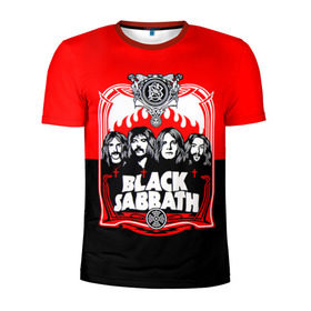 Мужская футболка 3D спортивная с принтом Black Sabbath группа в Курске, 100% полиэстер с улучшенными характеристиками | приталенный силуэт, круглая горловина, широкие плечи, сужается к линии бедра | black sabbath