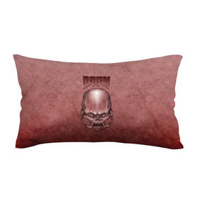 Подушка 3D антистресс с принтом Демон (Doom classic) в Курске, наволочка — 100% полиэстер, наполнитель — вспененный полистирол | состоит из подушки и наволочки на молнии | розовый | скелет | череп