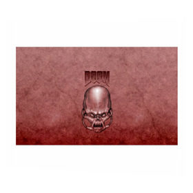 Бумага для упаковки 3D с принтом Демон (Doom classic) в Курске, пластик и полированная сталь | круглая форма, металлическое крепление в виде кольца | Тематика изображения на принте: розовый | скелет | череп