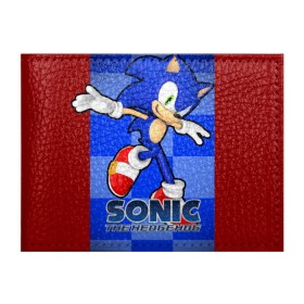 Обложка для студенческого билета с принтом Sonic The-Hedgehog в Курске, натуральная кожа | Размер: 11*8 см; Печать на всей внешней стороне | sega sonic