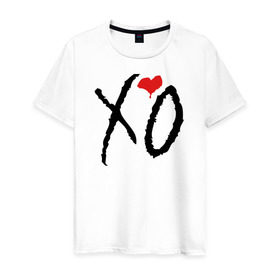 Мужская футболка хлопок с принтом XO в Курске, 100% хлопок | прямой крой, круглый вырез горловины, длина до линии бедер, слегка спущенное плечо. | Тематика изображения на принте: drake | the weeknd | xo