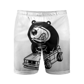 Мужские шорты 3D спортивные с принтом Миша в Курске,  |  | медведь | таз