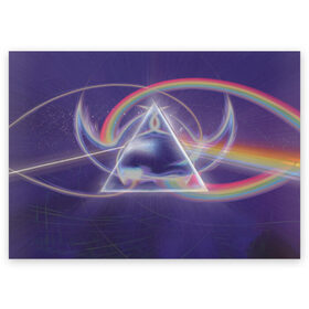 Поздравительная открытка с принтом Pink Floyd в Курске, 100% бумага | плотность бумаги 280 г/м2, матовая, на обратной стороне линовка и место для марки
 | Тематика изображения на принте: pink floyd