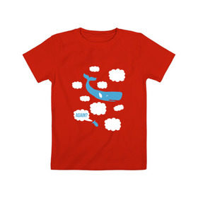 Детская футболка хлопок с принтом Again в Курске, 100% хлопок | круглый вырез горловины, полуприлегающий силуэт, длина до линии бедер | автостопом по галактике | кит