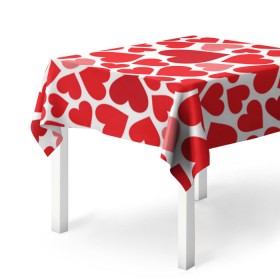 Скатерть 3D Сердечки: в Курске, 100% полиэстер (ткань не мнется и не растягивается) | Размер: 150*150 см | Тематика изображения на принте: девушка | любовь | сердечко | сердце