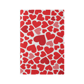 Обложка для паспорта матовая кожа с принтом Сердечки в Курске, натуральная матовая кожа | размер 19,3 х 13,7 см; прозрачные пластиковые крепления | девушка | любовь | сердечко | сердце