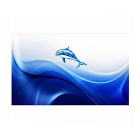 Бумага для упаковки 3D с принтом Дельфин в Курске, пластик и полированная сталь | круглая форма, металлическое крепление в виде кольца | Тематика изображения на принте: дельфин | море | рыбка