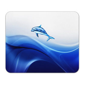 Коврик прямоугольный с принтом Дельфин в Курске, натуральный каучук | размер 230 х 185 мм; запечатка лицевой стороны | Тематика изображения на принте: дельфин | море | рыбка