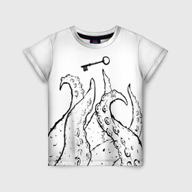 Детская футболка 3D с принтом Octopus в Курске, 100% гипоаллергенный полиэфир | прямой крой, круглый вырез горловины, длина до линии бедер, чуть спущенное плечо, ткань немного тянется | 