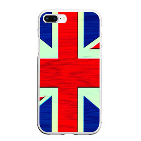 Чехол для iPhone 7Plus/8 Plus матовый с принтом Англия в Курске, Силикон | Область печати: задняя сторона чехла, без боковых панелей | англия | модные | популярные | прикольные | стена | флаг