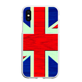 Чехол для iPhone XS Max матовый с принтом Англия в Курске, Силикон | Область печати: задняя сторона чехла, без боковых панелей | англия | модные | популярные | прикольные | стена | флаг