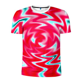 Мужская футболка 3D спортивная с принтом Разводы красок в Курске, 100% полиэстер с улучшенными характеристиками | приталенный силуэт, круглая горловина, широкие плечи, сужается к линии бедра | абстракции | разводы | цветные