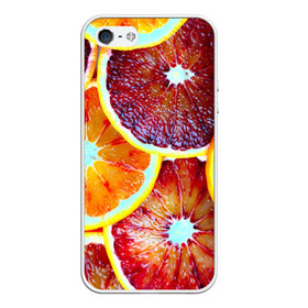 Чехол силиконовый для Телефон Apple iPhone 5/5S с принтом Цитрус в Курске, Силикон | Область печати: задняя сторона чехла, без боковых панелей | апельсин | фрукты | цитрус