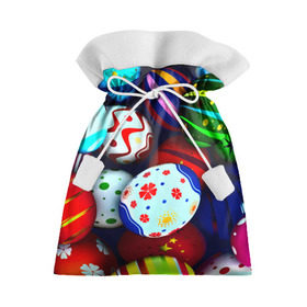Подарочный 3D мешок с принтом Пасха в Курске, 100% полиэстер | Размер: 29*39 см | Тематика изображения на принте: разноцветный | яйца | яркий