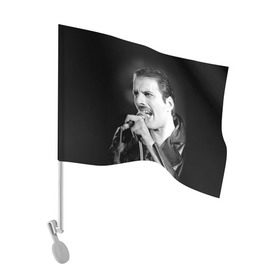 Флаг для автомобиля с принтом Фредди Меркьюри в Курске, 100% полиэстер | Размер: 30*21 см | freddie mercury | queen. | автор песен | британский | вокалист | певец | рок группа | фредди меркьюри