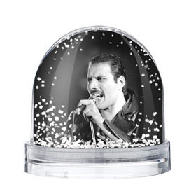 Снежный шар с принтом Фредди Меркьюри в Курске, Пластик | Изображение внутри шара печатается на глянцевой фотобумаге с двух сторон | freddie mercury | queen. | автор песен | британский | вокалист | певец | рок группа | фредди меркьюри