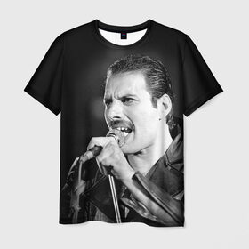 Мужская футболка 3D с принтом Фредди Меркьюри в Курске, 100% полиэфир | прямой крой, круглый вырез горловины, длина до линии бедер | freddie mercury | queen. | автор песен | британский | вокалист | певец | рок группа | фредди меркьюри