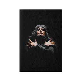 Обложка для паспорта матовая кожа с принтом Фредди Меркьюри в Курске, натуральная матовая кожа | размер 19,3 х 13,7 см; прозрачные пластиковые крепления | freddie mercury | queen. | автор песен | британский | вокалист | певец | рок группа | фредди меркьюри
